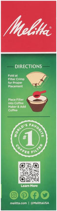 Melitta #4 Unbleached Coffee Filters, Premium, Natural Brown, Flavor Enhancing Coffee Filters for 8-12 Cup Coffee Makers, Kosher Certified, Compostable, 100 Count (Pack of 3)