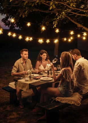 Star String Lights Plug in - 33 ft 100 LED Star Fairy String Lights with Remote and Timer, Waterproof for Bedroom Porch Wedding Party Patio Garden Tent Indoor Outdoor Décor, Warm White