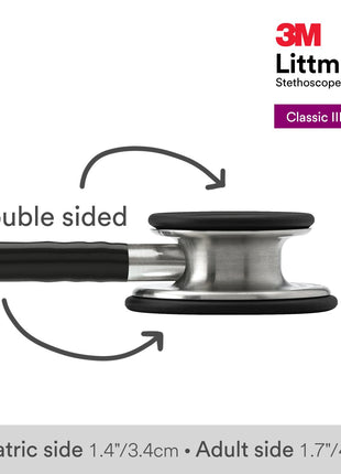 3M Littmann Classic III Monitoring Stethoscope, 5620, More Than 2X as Loud, Weighs Less, Stainless Steel Chestpiece, 27" Black Tube | Stainless Steel Chestpiece. More Than 2X as Loud*, Weighs Less**