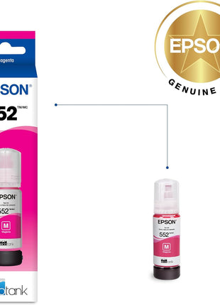 Epson 552 EcoTank Ink Ultra-high Capacity Bottle Magenta (T552320-S) Works with ET-8500, 8550