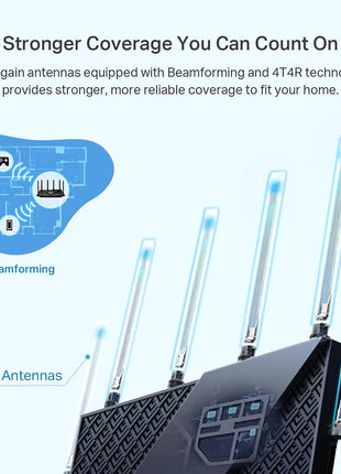 TP-Link AX5400 WiFi 6 Router (Archer AX73)- Dual Band Gigabit Wireless Internet Router for Streaming, Long Range Coverage