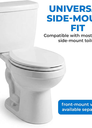 Qualihome Chrome Finish Side Mount Toilet Handle Replacement Kit, Universal Toilet Tank Flush Lever Fits Most Standard Side-Mount Toilet Tanks