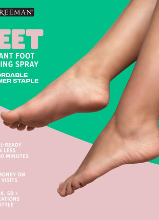 Freeman Flirty Feet Instant Foot Peeling Spray, Foot Mask, 4 fl oz | Foot peel mask for summer, moisturizing and smooth dry, cracked heels, remove dead skin quickly, cruelty-free and vegan