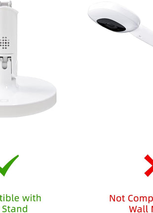 Monitor Wall Mount Compatible with Nanit Pro Smart Baby Monitor & Flex Stand, Easy Insert and Removal (excluding Camera), White