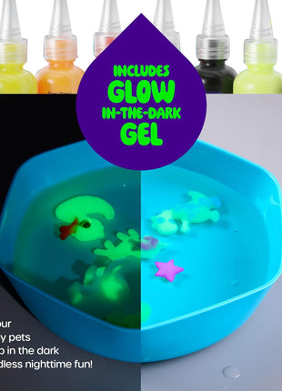 Magic Gel Water Pets Kit for Kids - Gifts for Kids - Squishy Maker Set | Craft for Kids - Gifts for Boys & Girls - Make Your Own Squishies Toys Crafts - Aqua Fairy Magic Elf Toy Kit - Birthday Gifts