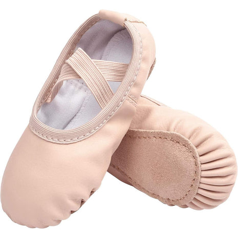 Stelle Girls Ballet Shoes Boys Toddler Soft Leather Dance Slippers for Toddler/Little Kid/Big Kid(Ballet Pink,9MT)