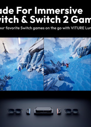 VITURE Pro Mobile Dock First-Ever Immersive XR Experience for Switch 2, Compatible with PS, Co-op Stream & Play, 2D/3D Content, fits Switch, Fire TV, HDMI Devices, for USB-C Display & XR/AR Glasses