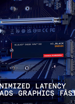 WD_BLACK SN850X 4TB NVMe SSD - M.2 2280, Up to 7,300 MB/s Read speeds, Up to 6,300 MB/s write speeds, Gaming Expansion, High Performance Internal Solid State Drive - WDS400T2X0E