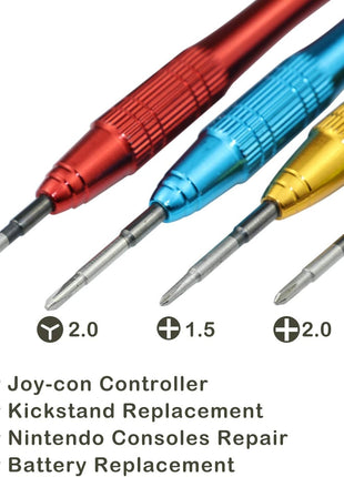 Y00 Triwing Screwdriver for Nintendo Switch Triwing Tripoint Screwdriver Set, Y00 and PH00 Phillips Screwdriver Set, Repair Tool Kit for Joy-con Controller Nintendo Wii DS Lite DSi 3DS GBA SP NDS
