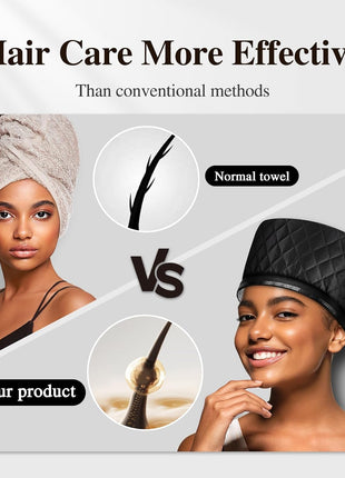 Heat Cap for Deep Conditioning: 10-Level Heats Up Quickly 3 Time Settings Hair Steamer for Natural Hair Home Use Thermal Steam Cap for Black Hair Portable Heating Caps