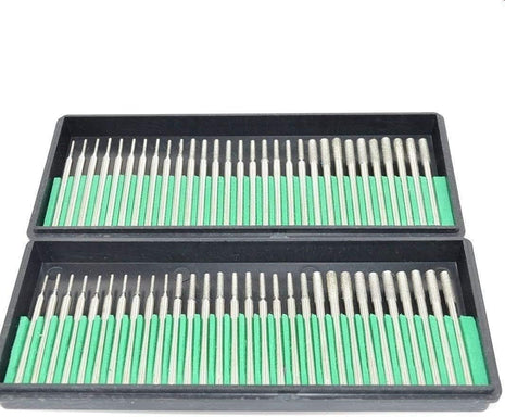 60 Pcs Diamond Drill Bits, 1mm 2mm 3mm Mix Set Jewelry Drill Bits for Jewelry, Sea Glass Shells, Gem Stones Lapidary, Jewelry Making