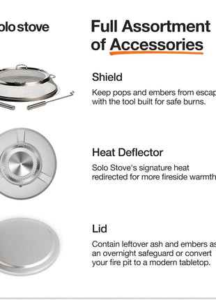 Solo Stove Yukon 27 Inch Smokeless Fire Pit with Removable Ash Pan - Wood Burning Portable Stainless Steel Outdoor Fireplace, Stainless Steel, Ideal for 6 or More People, 38 lbs