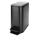 Cesun Small Bathroom Trash Can with Lid Soft Close, Step Pedal, 6 Liter / 1.6 Gallon Stainless Steel Garbage Can with Removable Inner Bucket, Anti Fingerprint Finish (Matt Black)