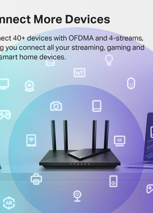 TP-Link AX1800 WiFi 6 Router (Archer AX21 V5) – Dual Band Wireless Internet, Gigabit, Easy Mesh, Works with Alexa - A Certified for Humans Device, Free Expert Support