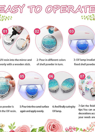 YIEHO 300g UV Resin Kit with Light-Upgraded Crystal Clear Hard UV Curing Premixed Epoxy Resin Starter Supplies for Art Craft Beginner Jewelry Making with Lamp