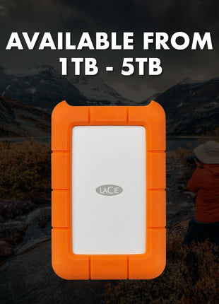 LaCie Rugged Raid Shuttle 8TB External Hard Drive Portable HDD - USB-C USB 3.0 Compatible, Drop Shock Dust Water Resistant, for Mac and PC Computer Desktop Laptop, 1 Mo Adobe CC (STHT8000800)