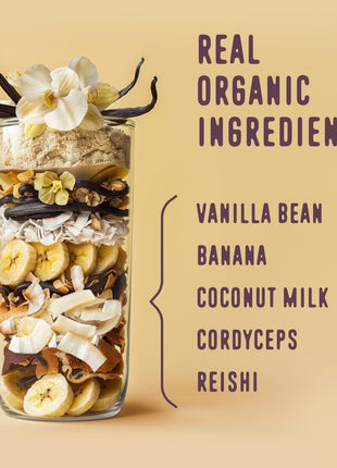 FlavCity Vanilla All in One Protein Shake Powder - On the Go Meal Alternative + Collagen Peptides, Reishi & Cordyceps - Focus, Skin, Hair & Joint Support - 100% Grass Fed Whey, 20 Servings
