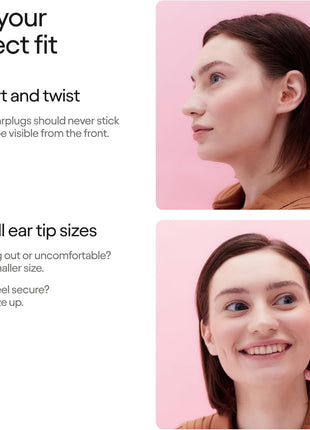 Loop Engage 2 Ear Plugs, Everyday 16 dB Noise Reduction Earplugs with Clear Speech for Social Gatherings, Work, Conversation, Parenting & Noise Sensitivity Relief, Clear