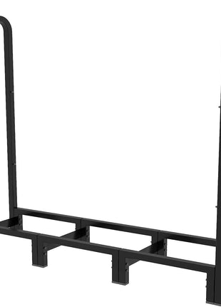 Artibear Firewood Rack Stand 4ft Heavy Duty Logs Holder for Outdoor Indoor Fireplace Metal Wood Pile Storage Stacker Organizer, Matte Black