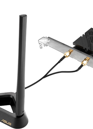 ASUS PCE-BE92BT WiFi 7 PCI-E Adapter with 2 External Antennas. Supporting 6GHz Band, 320MHz, Bluetooth 5.4, WPA3 Network Security, OFDMA and MU-MIMO, only Compatible with Intel motherboards