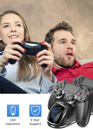 OIVO PS4 Controller Charger Dock Station, 1.8Hrs PS4 Controller Charging Dock, Charging Station Replacement for PlayStation 4 Dualshock 4 Charger