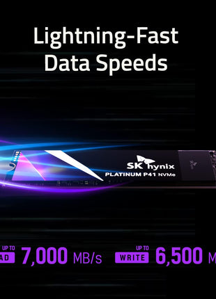 SK hynix Platinum P41 500GB SSD PCIe NVMe Gen4 M.2 2280 PS5 Internal SSD, Up to 7000MB/S, Storage Expansion, PS5, Laptop & PC Desktop Compatible, for Gamers and Creators