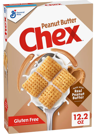 Peanut Butter Chex Cereal, Gluten Free Breakfast Cereal, Made with Whole Grain, 12.2 oz