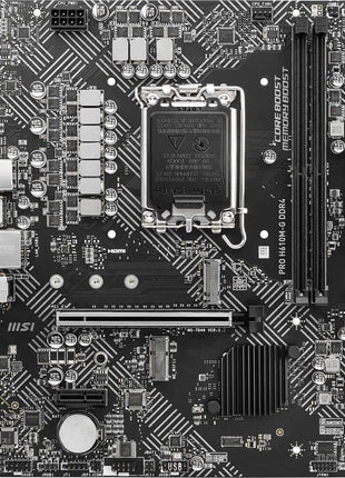 MSI PRO H610M-G DDR4 Motherboard (12th/13th/14th Gen Intel Core, LGA 1700 Socket, DDR4, PCIe 4, SATA 6Gb/s, 1Gbps LAN, M.2 Slots, USB 3.2, mATX)