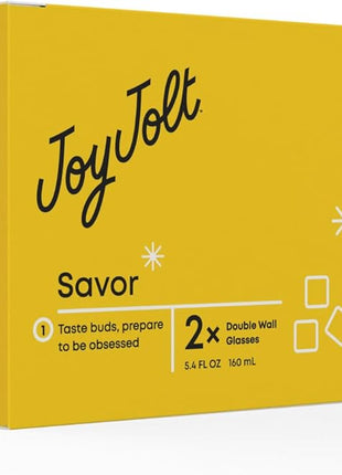 JoyJolt Savor Double Wall Insulated Glasses Espresso Mugs (Set of 2) - 5.4-Ounces