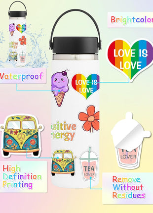 300 Pcs Stickers for Kids, Cute Water Bottle Vinyl Waterproof Laptop Stickers for Students Gifts School Supplies Classroom Teacher Prizes Sticker Pack for Kids Girls Teens
