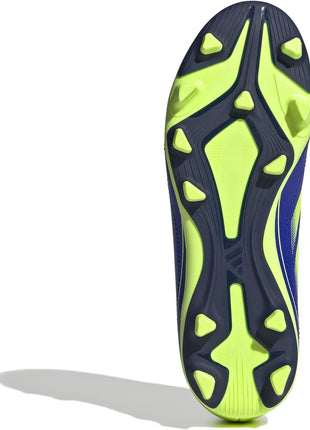 adidas Unisex-Kids Goletto IX Firm Ground/Multi Ground Soccer, Lucid Blue/Lucid Lemon/Dark Blue, 1