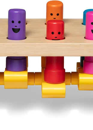 MeMelissa & Doug Deluxe Pounding Bench Wooden Preschool Learning Toy with Mallet Classic Wooden Toddler Toys for Ages 2+Lissa & Doug Deluxe Pounding Bench Wooden Preschool Learning Toy with Mallet