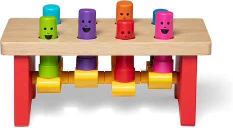 MeMelissa & Doug Deluxe Pounding Bench Wooden Preschool Learning Toy with Mallet Classic Wooden Toddler Toys for Ages 2+Lissa & Doug Deluxe Pounding Bench Wooden Preschool Learning Toy with Mallet