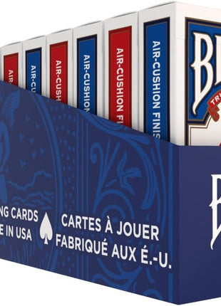 Bicycle Rider Back Playing Cards 12 Pack Poker Size Standard Index | Air Cushion Finish for smooth shuffling, Made in USA, 6 red and 6 blue decks, Ideal for poker and blackjack