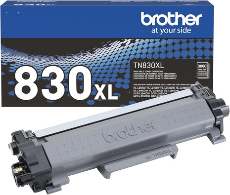 Brother Genuine TN830XL Black High Yield Printer Toner Cartridge - Print up to 3,000 Pages(1) | Prints up to 3,000 pages