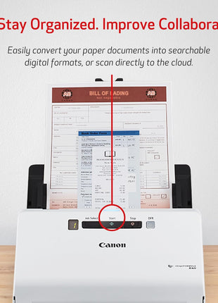 Canon imageFORMULA R40 - Office Document Scanner, Windows and Mac, Duplex Scanning, Easy Setup, Scans a Wide Variety of Documents, Scans to Cloud | Duplex Adf Scanner, 60-Sheet Feeder, 600 Dpi Optical, Windows and Mac