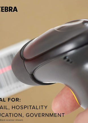 Zebra - LS2208 Series Corded Handheld Standard Range Scanner Kit Scanner with Cable - Cash Register White - LS2208-7AZU0100ZNA