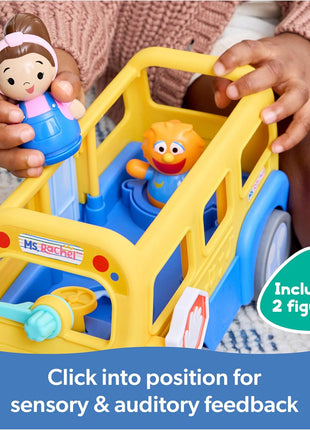 Ms. Rachel My First Learning School Bus Toy with 2 Figures & Sounds | Interactive School Bus With Two Figures, Plays Music And Sounds, Working Wheels, Toddler Toys For Girls And Boys Ages 1-3+