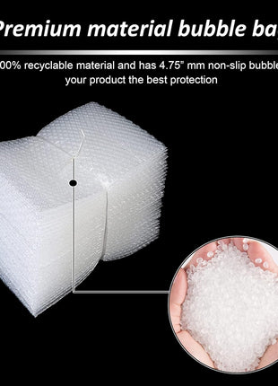 50 Pcs Bubble Pouch Wraps, 6''x8'' Clear Bubble Out Bags for Packing, Double Walled Cushioning Bags for Shipping, Storage and Moving(Not Self-Seal)