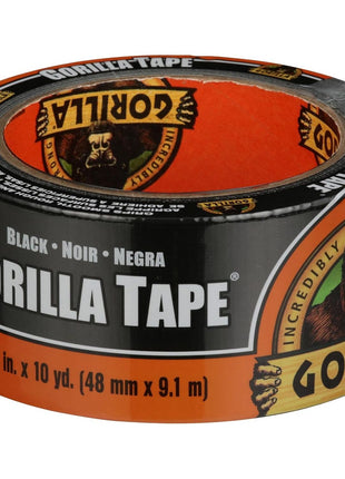 Gorilla Gorilla Tape, 3 inch Core, 1.88 inch x 10 yds, Black