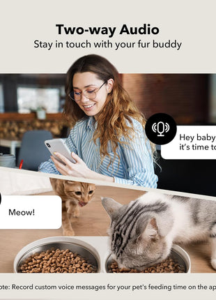 PETLIBRO Automatic Cat Feeder with Camera for Two Cats, 1080P HD Video with Night Vision, 5G WiFi Pet Feeder with Phone APP Control, 2-Way Audio for Cat & Dog, Low Food & Motion & Sound Alerts