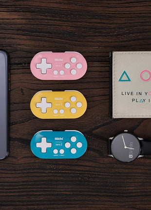 Nargos 8Bitdo Zero 2 Bluetooth Key Chain Sized Mini Controller for Nintendo Switch, Windows, Android and macOS (Yellow Edition)