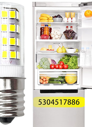 5304517886 KEI D28a KEL2811 LED Bulb E17 3.8W 100V-265V | Compatible with Frigidaire Kenmore Electrolux Crosley Freezer Lamp Replace 5304498578 7297114000 7241552801 5304495326 (2Pcs)