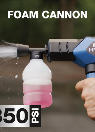 Ontel Turbo Jet HydroX5 Pro Portable Cordless Pressure Washer (21V 3000mAh Battery), 6-in-1 Nozzle, Dual Water Source, 16ft Detachable Hose