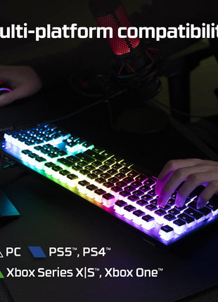 HyperX Alloy Origins 60 - Mechanical Gaming Keyboard, Ultra Compact 60% Form Factor, Double Shot PBT Keycaps, RGB LED Backlit, NGENUITY Software Compatible - Linear HyperX Red Switch,Black