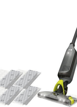 Shark VACMOP Cordless Vacuum & Spray Mop, Gray, VM252 | Hard Floor Cleaner, Powerful Suction, Lightweight, LED Headlights, 4 Disposable Pads, 12oz Solution Included