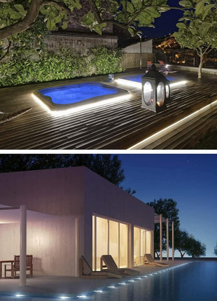 100ft LED Rope Lights Outdoor, 720 LED Connectable and Flexible Tube Lights with 8 Modes, Waterproof LED Rope Lighting for Garden, Patio, Pool, Bedroom, Party, Indoor Outdoor Decoration (White)