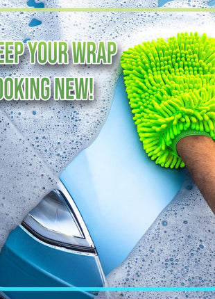 Rev Auto Vinyl Wrap Car Wash Soap Kit - Includes 64oz Car Wash Soap For Vinyl Wrap & Microfiber Wash Mitt | Works in Foam Cannon & Bucket Washes | pH-Balanced, Safe For All Finishes