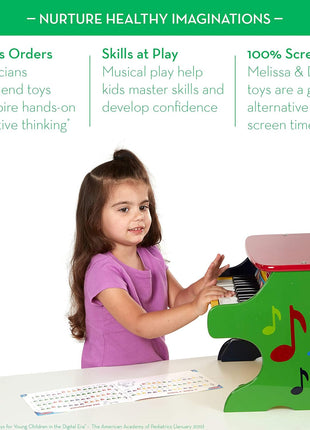 Melissa & Doug Learn-to-Play Piano with 25 Keys and Color-Coded Songbook Toy Piano Kids, Toddler Toys for Ages 3+