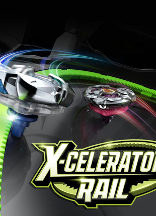 Beyblade X Xtreme Battle Set with Beystadium Arena Featuring X-Celerator Rail, 2 Right-Spinning Top Toys, 2 Launchers, Toys for Boys and Girls, 8+